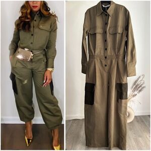 ZARA PATCHWORK JUMPSUIT LIMITED EDITION
KHAKI GREEN